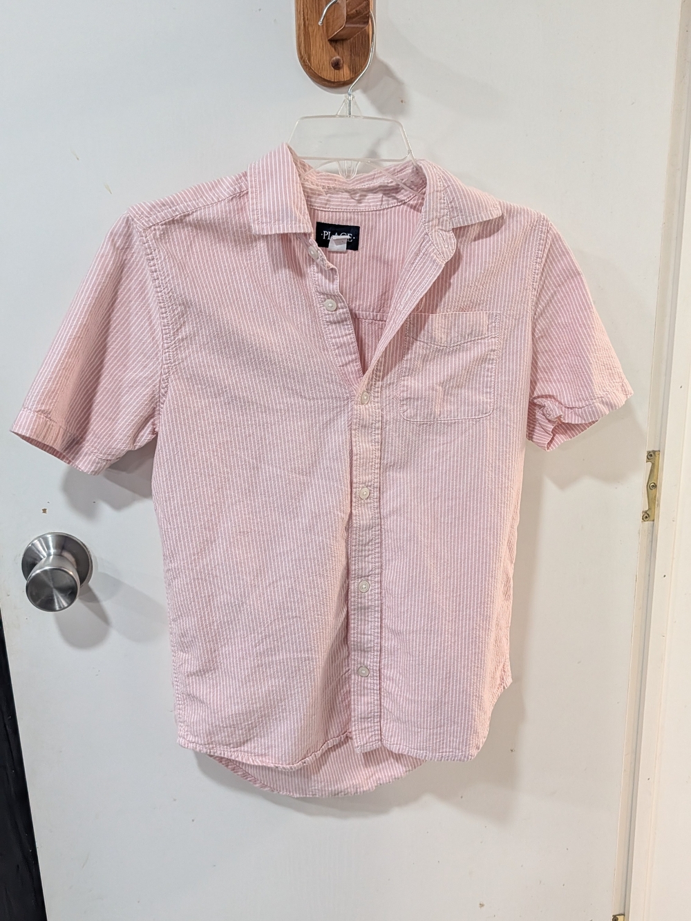 The Children's Place Light Pink Short-Sleeve Button-Down Shirt